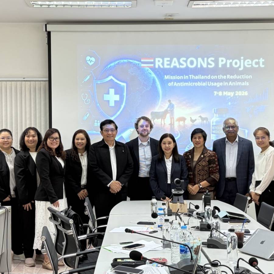 กองควบคุมอาหารและยาสัตว์เข้าร่วมประชุมหารือร่วมกับคณะผู้แทนจาก WOAH ภายใต้โครงการ “REASONS Project”